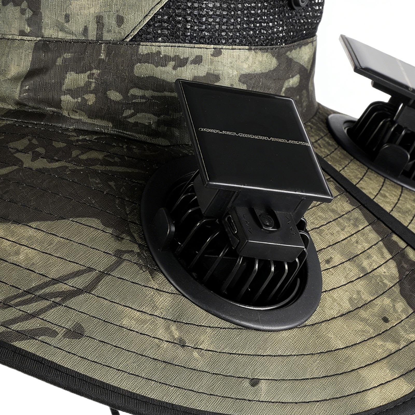 Fishing Hat with Fans, 2025 New Ultralight Solar Fan Sun Hat, Wide Brim Solar Fan Hat Outdoor Fishing UPF 50+