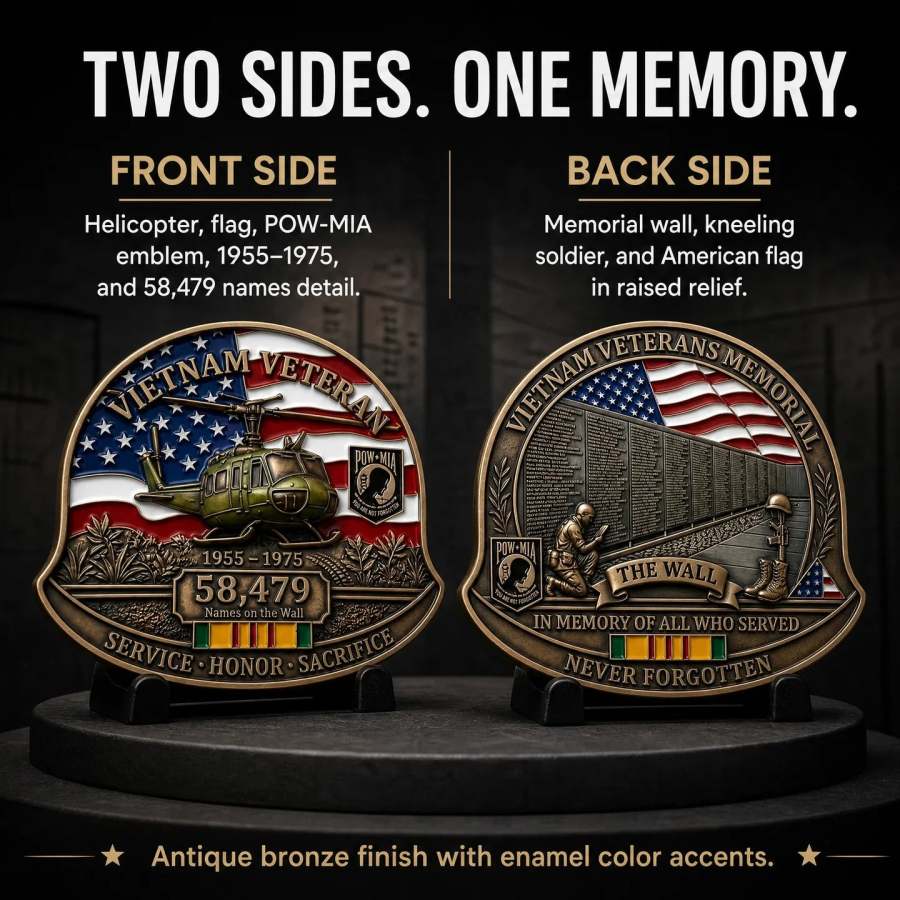 Front and back sides of the commemorative coin
