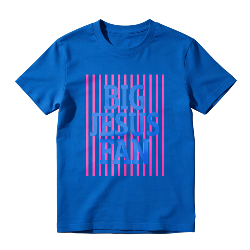 Big Jesus Fan Striped Design Unisex Classic T-shirt