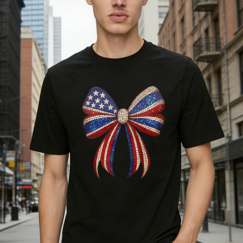 American Flag Bow Unisex Classic T-shirt