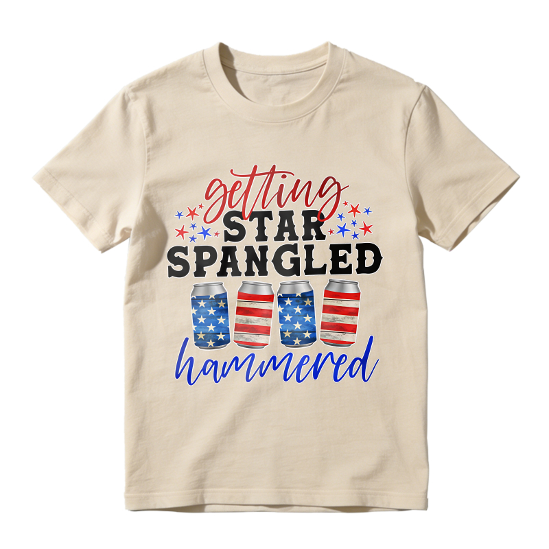 Star Spangled Hammered Design Unisex Classic T-shirt