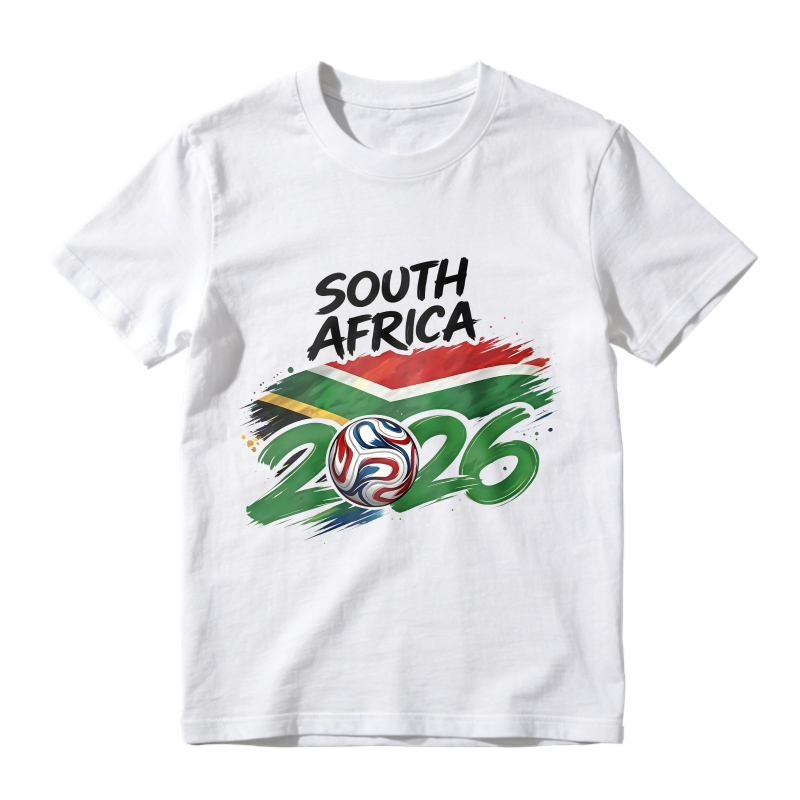 South Africa 2026 World Cup Soccer Ball Flag Design Unisex Classic T-shirt