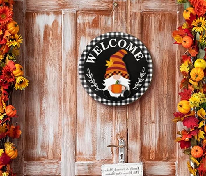 Gejoy Interchangeable Gnome Decor Halloween Welcome Sign Wooden Sign With Detachable Gnome Hats Magnet Wall Hanging For Home Graden Porch Halloween Christmas Thanksgiving Autumn Party, Season Gnomes Decor, Housewarming Gift, Door Wreath Gejoy Interchangeable Gnome Decor Halloween Welcome Sign Wooden Sign With Detachable Gnome Hats Magnet Wall Hanging For Home Graden Porch Halloween Christmas Thanksgiving Autumn Party, Season Gnomes Decor, Housewarming Gift, Door Wreath