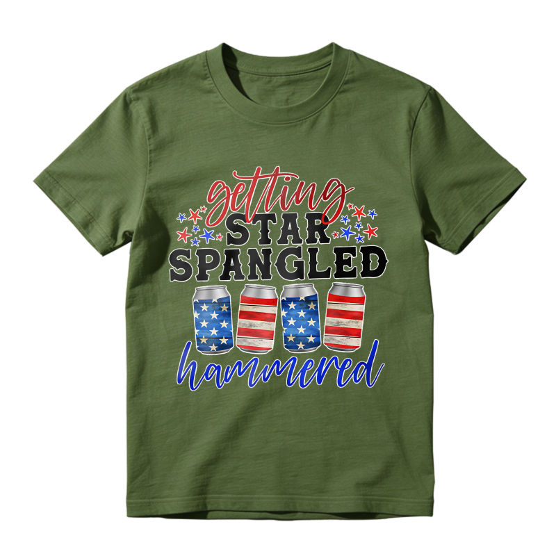 Star Spangled Hammered Design Unisex Classic T-shirt