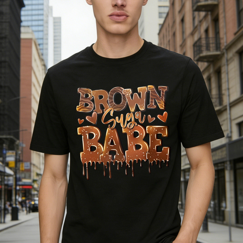Brown Sugar Babe Dripping Chocolate Design Unisex Classic T-shirt