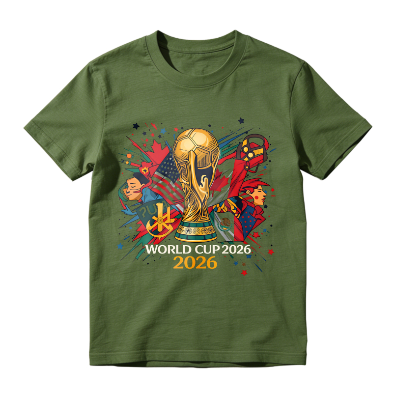 2026 World Cup Trophy With Flags And Stars Unisex Classic T-shirt