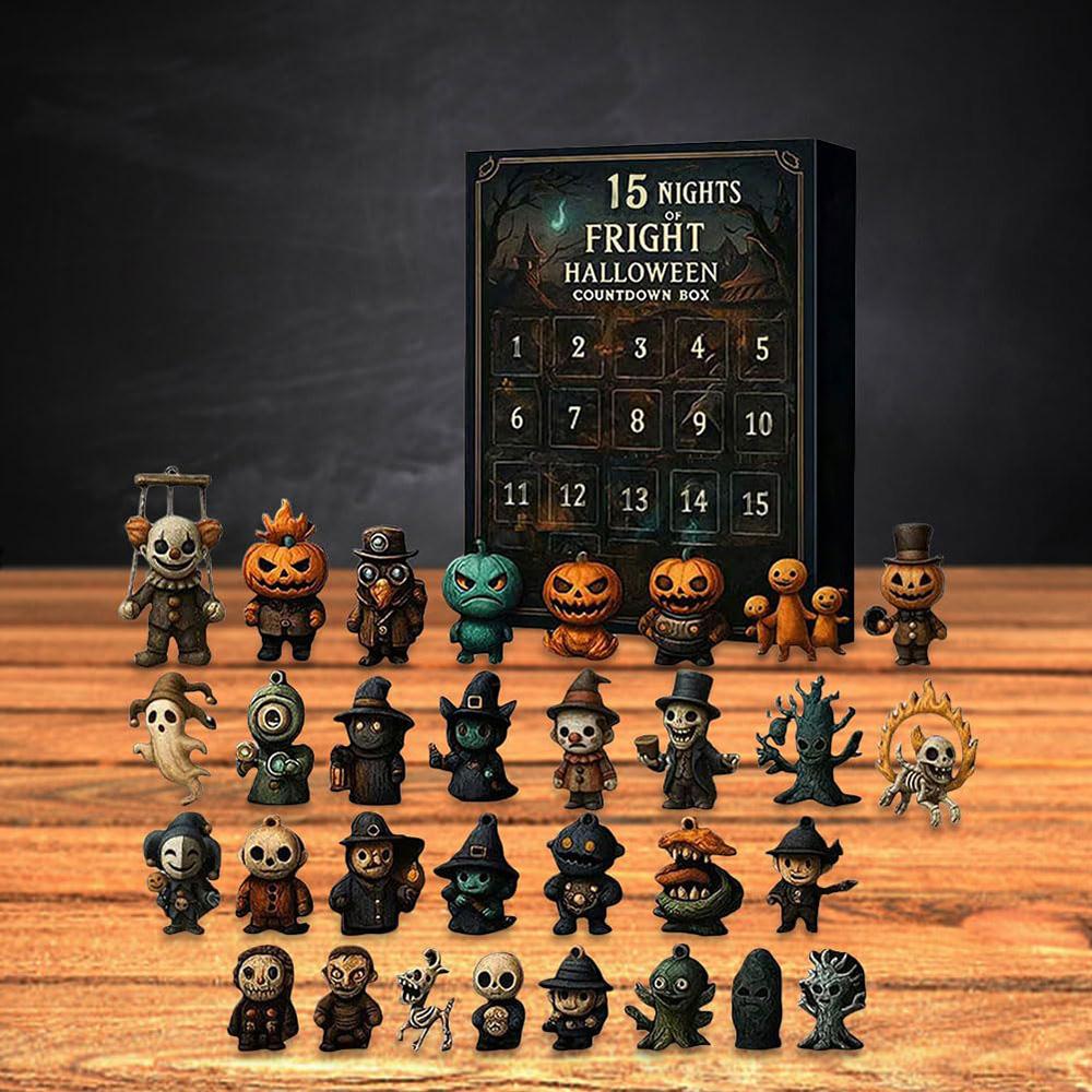 31 Nights of Fright Halloween Countdown Box 2025 - Halloween Spooky Advent Calendar Gift Set with Collectible Horror Figurines, Scary Ornaments & Party Decor for Adults, Teens, Haunted House Fans 31 Nights of Fright Halloween Countdown Box 2025 - Halloween Spooky Advent Calendar Gift Set with Collectible Horror Figurines, Scary Ornaments & Party Decor for Adults, Teens, Haunted House Fans