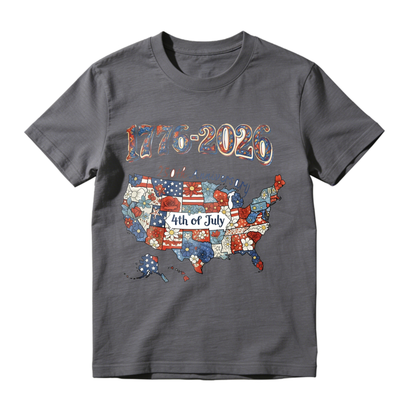 1776 2026 250th Anniversary Usa Map With American Flag And Stars Unisex Classic T-shirt