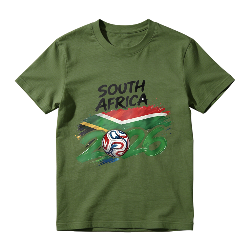 South Africa 2026 World Cup Soccer Ball Flag Design Unisex Classic T-shirt