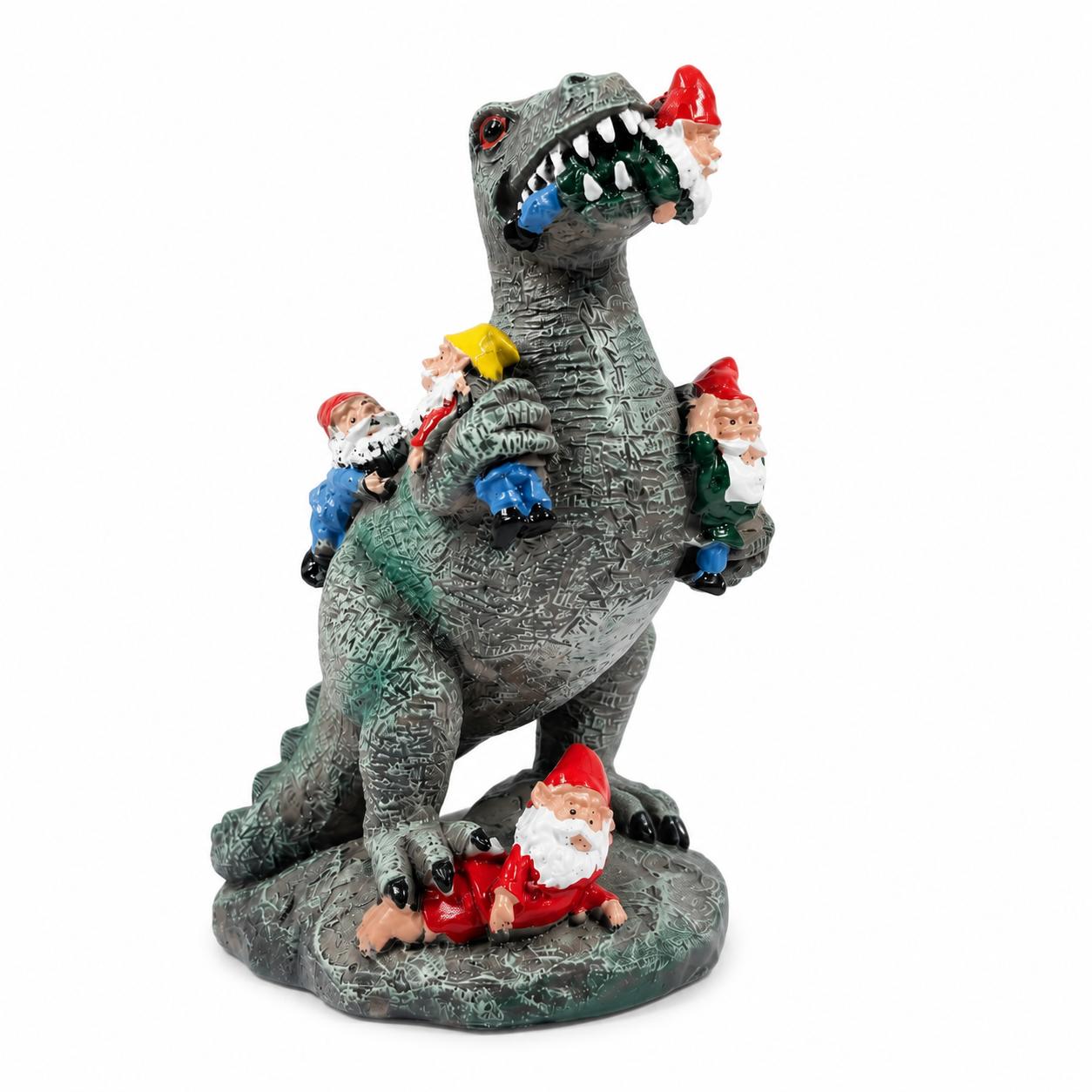Dinosaur-themed garden decorations, creative cute gnome and dinosaur garden decor, resin craft, home garden decoration, garden gnome statues sports event souvenir Dinosaur-themed garden decorations, creative cute gnome and dinosaur garden decor, resin craft, home garden decoration, garden gnome statues sports event souvenir