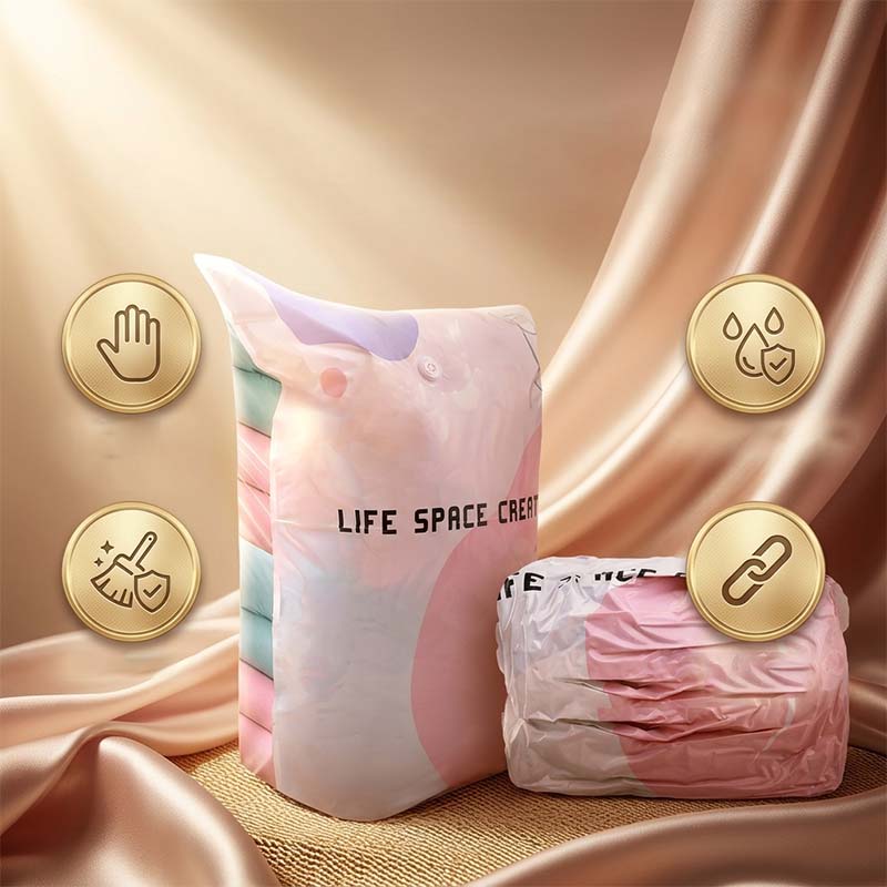 Thickened Stereoscopic No-Pump Vacuum Compression Bag