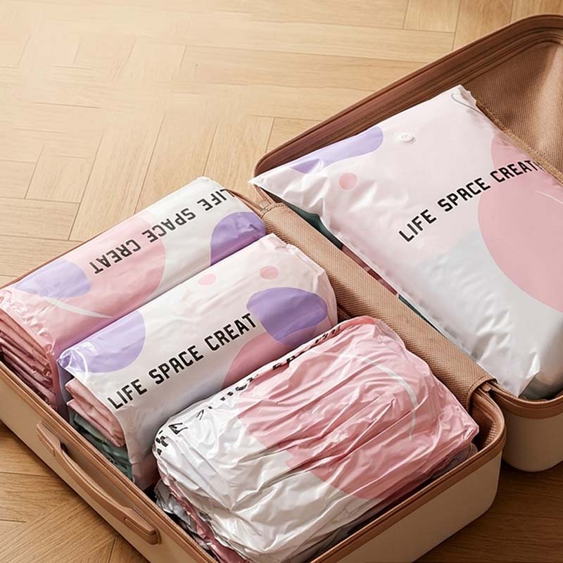 Thickened Stereoscopic No-Pump Vacuum Compression Bag
