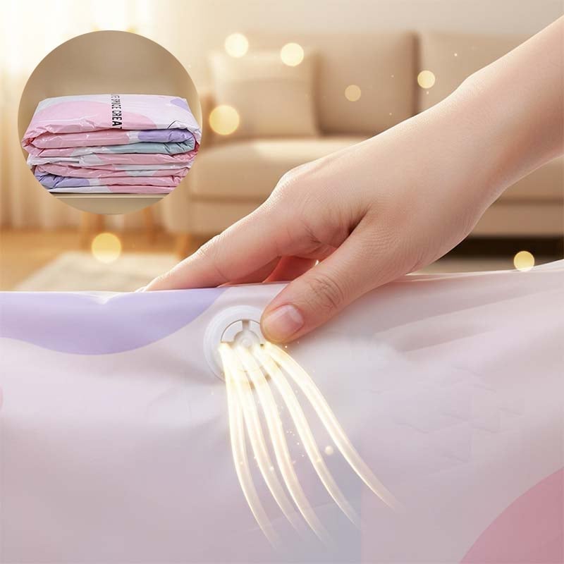 Thickened Stereoscopic No-Pump Vacuum Compression Bag