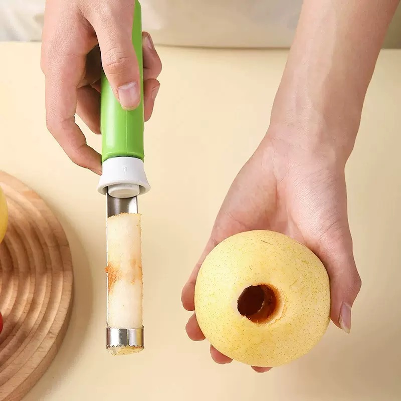 Premium Apple Corer Tool with Sharp Blade, Sturdy Apple Core Remover, Stainless Steel Corer for Apple and Pear, Easy to Use and Clean