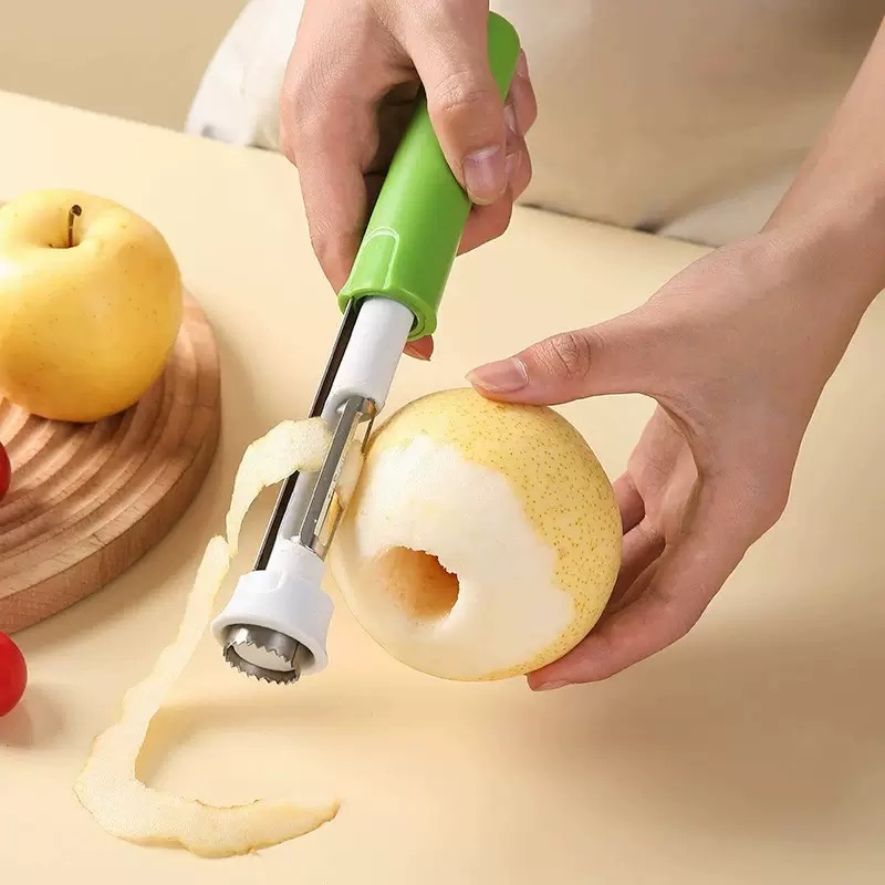 Premium Apple Corer Tool with Sharp Blade, Sturdy Apple Core Remover, Stainless Steel Corer for Apple and Pear, Easy to Use and Clean