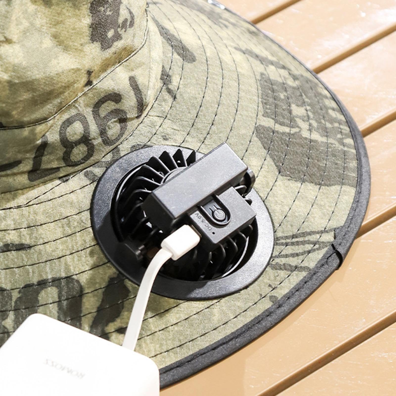 Fishing Hat with Fans, 2025 New Ultralight Solar Fan Sun Hat, Wide Brim Solar Fan Hat Outdoor Fishing UPF 50+
