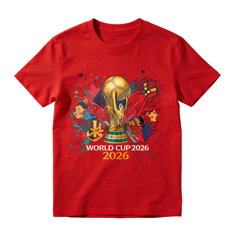 2026 World Cup Trophy With Flags And Stars Unisex Classic T-shirt
