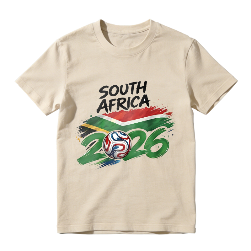 South Africa 2026 World Cup Soccer Ball Flag Design Unisex Classic T-shirt