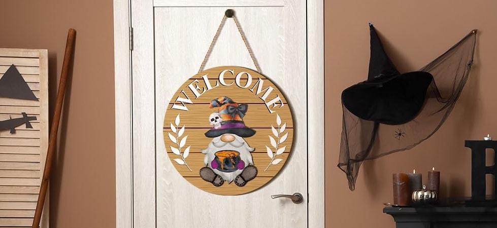 Gejoy Interchangeable Gnome Decor Halloween Welcome Sign Wooden Sign With Detachable Gnome Hats Magnet Wall Hanging For Home Graden Porch Halloween Christmas Thanksgiving Autumn Party, Season Gnomes Decor, Housewarming Gift, Door Wreath Gejoy Interchangeable Gnome Decor Halloween Welcome Sign Wooden Sign With Detachable Gnome Hats Magnet Wall Hanging For Home Graden Porch Halloween Christmas Thanksgiving Autumn Party, Season Gnomes Decor, Housewarming Gift, Door Wreath