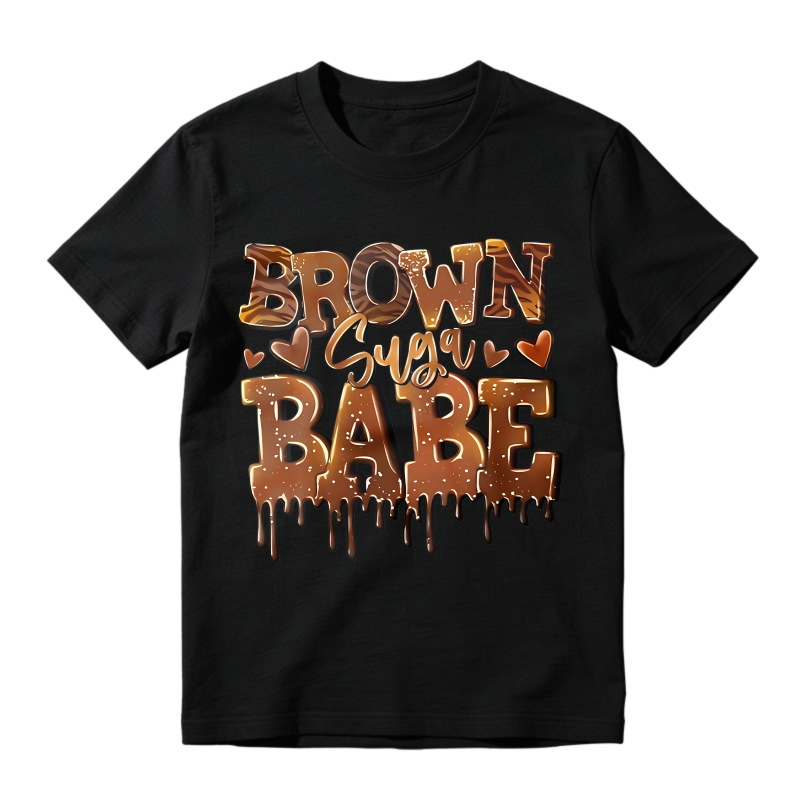 Brown Sugar Babe Dripping Chocolate Design Unisex Classic T-shirt