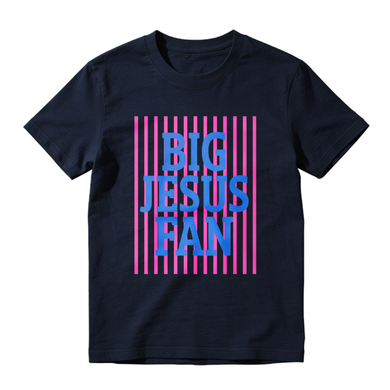 Big Jesus Fan Striped Design Unisex Classic T-shirt