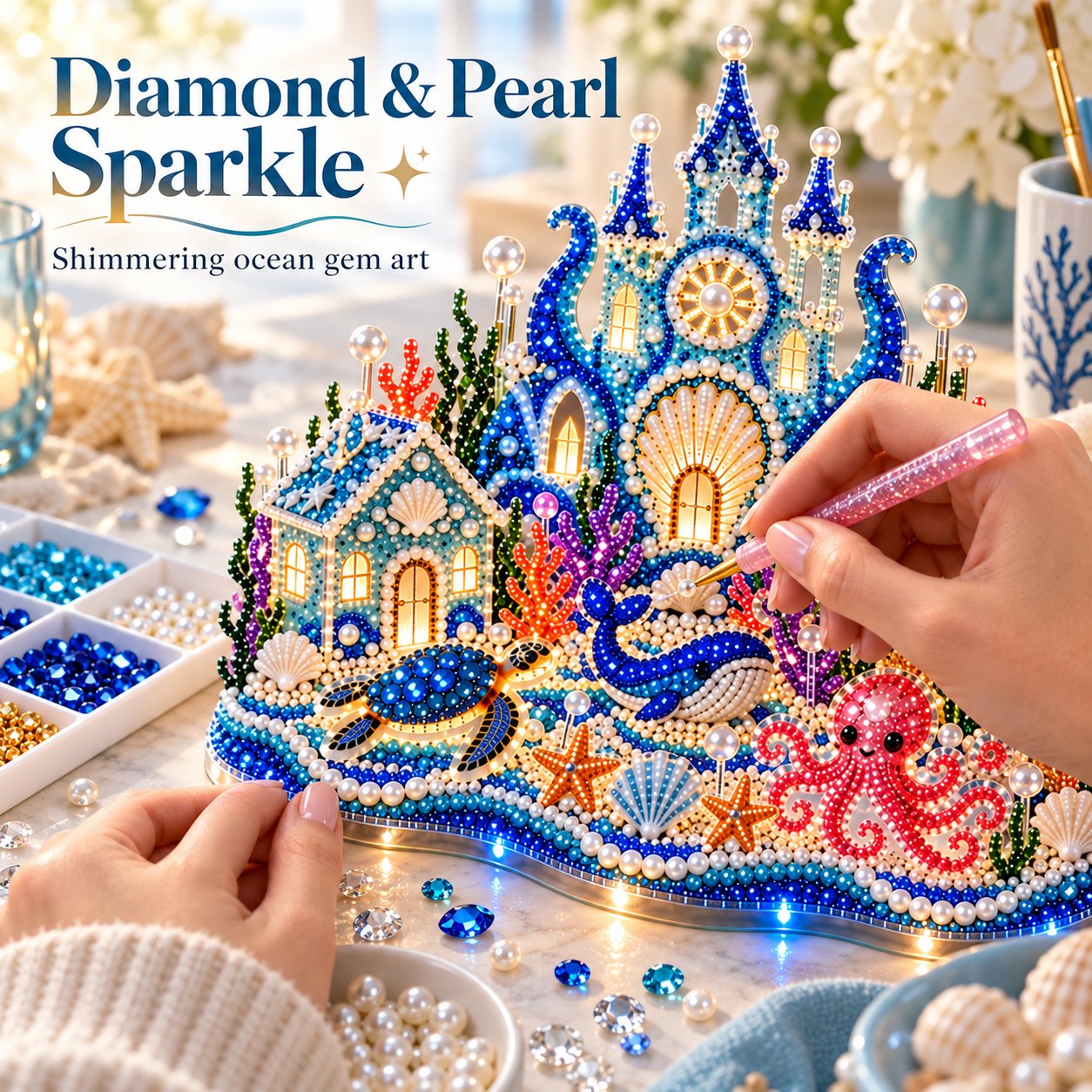 🔥 LAST DAY — 49% OFF! 🌊✨ Glowing Underwater Village 3D Diamond Painting Kit – Create Your Own Magical Light-Up Ocean Castle!