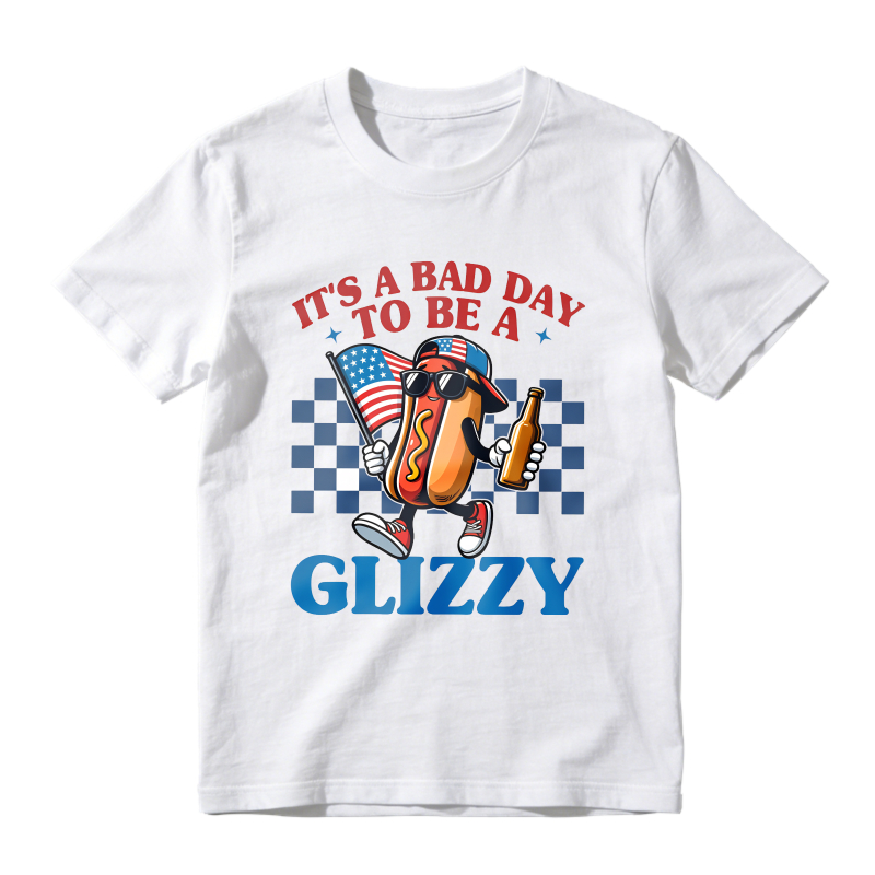 Hot Dog With American Flag And Beer It S A Bad Day To Be A Glizzy Unisex Classic T-shirt