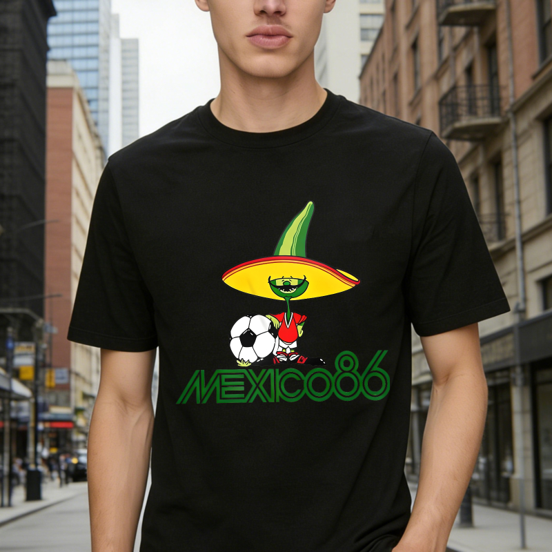 Mexico 1986 World Cup Soccer Cartoon Character Unisex Classic T-shirt