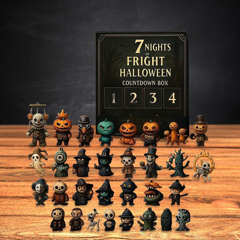 31 Nights of Fright Halloween Countdown Box 2025 - Halloween Spooky Advent Calendar Gift Set with Collectible Horror Figurines, Scary Ornaments & Party Decor for Adults, Teens, Haunted House Fans 31 Nights of Fright Halloween Countdown Box 2025 - Halloween Spooky Advent Calendar Gift Set with Collectible Horror Figurines, Scary Ornaments & Party Decor for Adults, Teens, Haunted House Fans