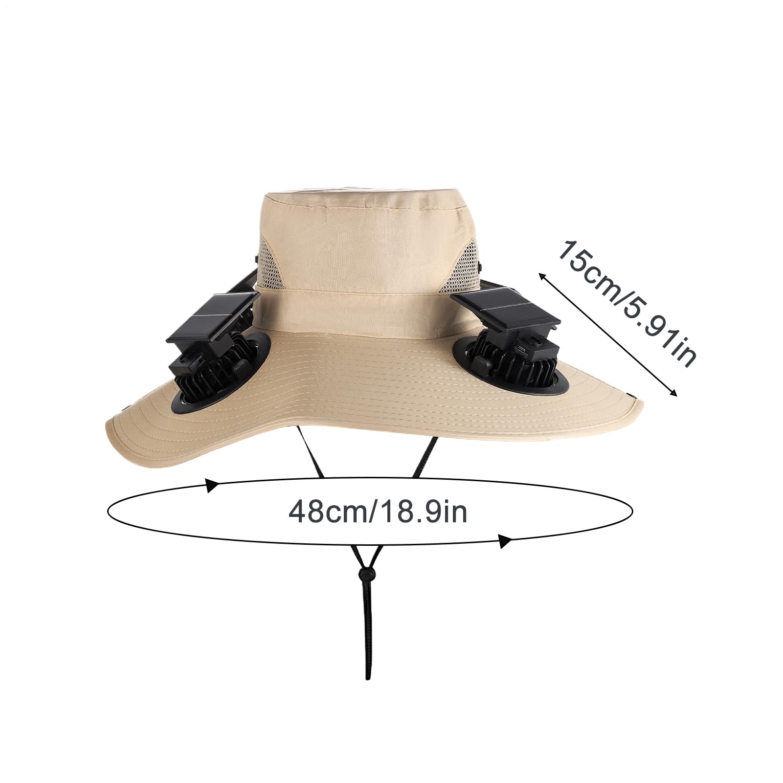 Fishing Hat with Fans, 2025 New Ultralight Solar Fan Sun Hat, Wide Brim Solar Fan Hat Outdoor Fishing UPF 50+