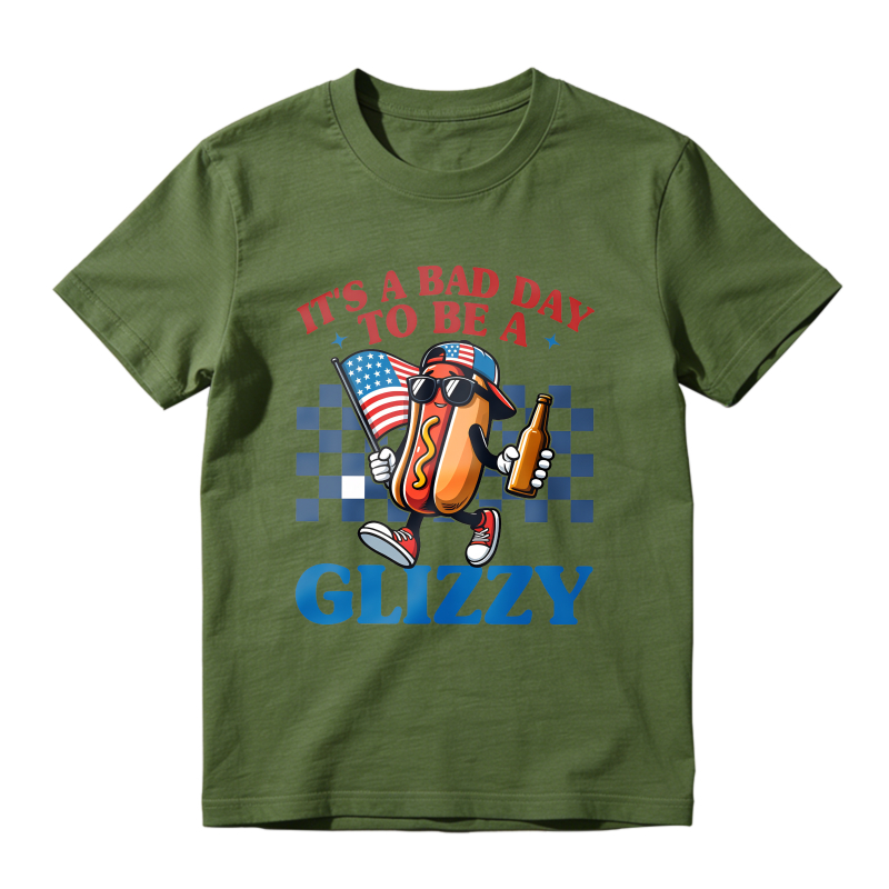 Hot Dog With American Flag And Beer It S A Bad Day To Be A Glizzy Unisex Classic T-shirt