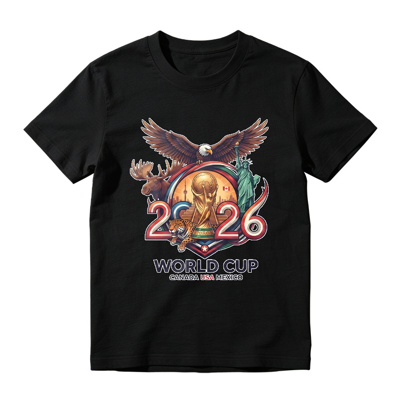 2026 World Cup Canada Usa Mexico Eagle Moose Statue Unisex Classic T-shirt