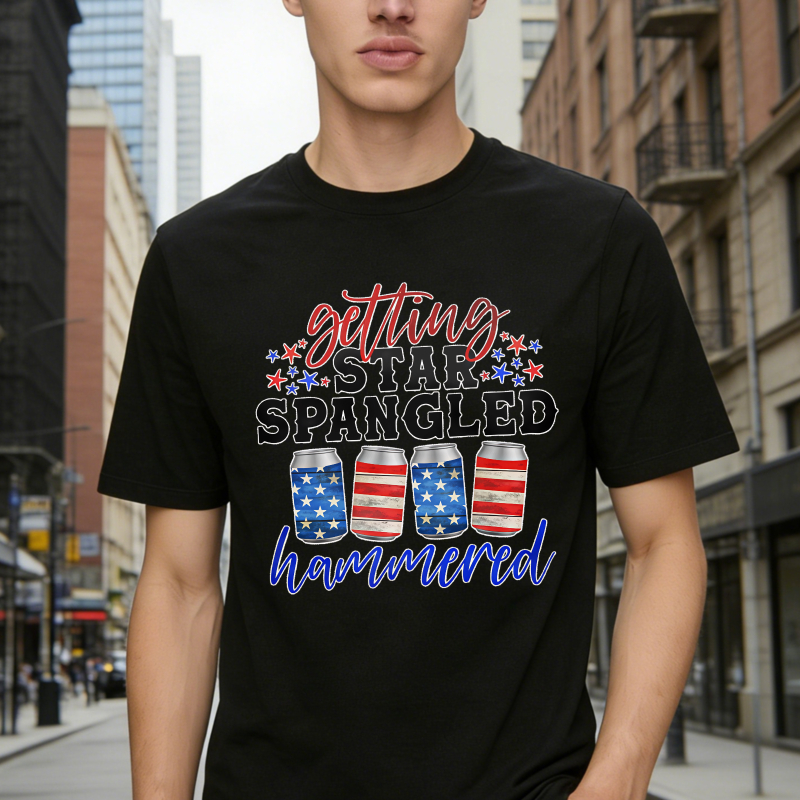 Star Spangled Hammered Design Unisex Classic T-shirt