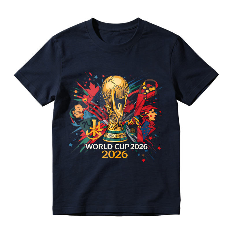2026 World Cup Trophy With Flags And Stars Unisex Classic T-shirt