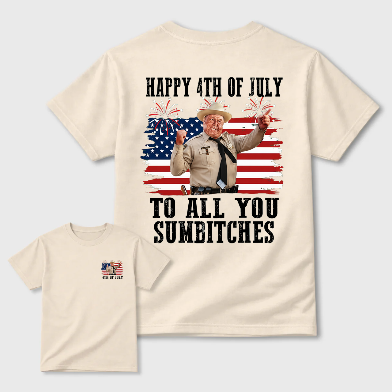 Smokey and the Bandit 4th of July Funny Sumbitches Independence Day T-Shirt