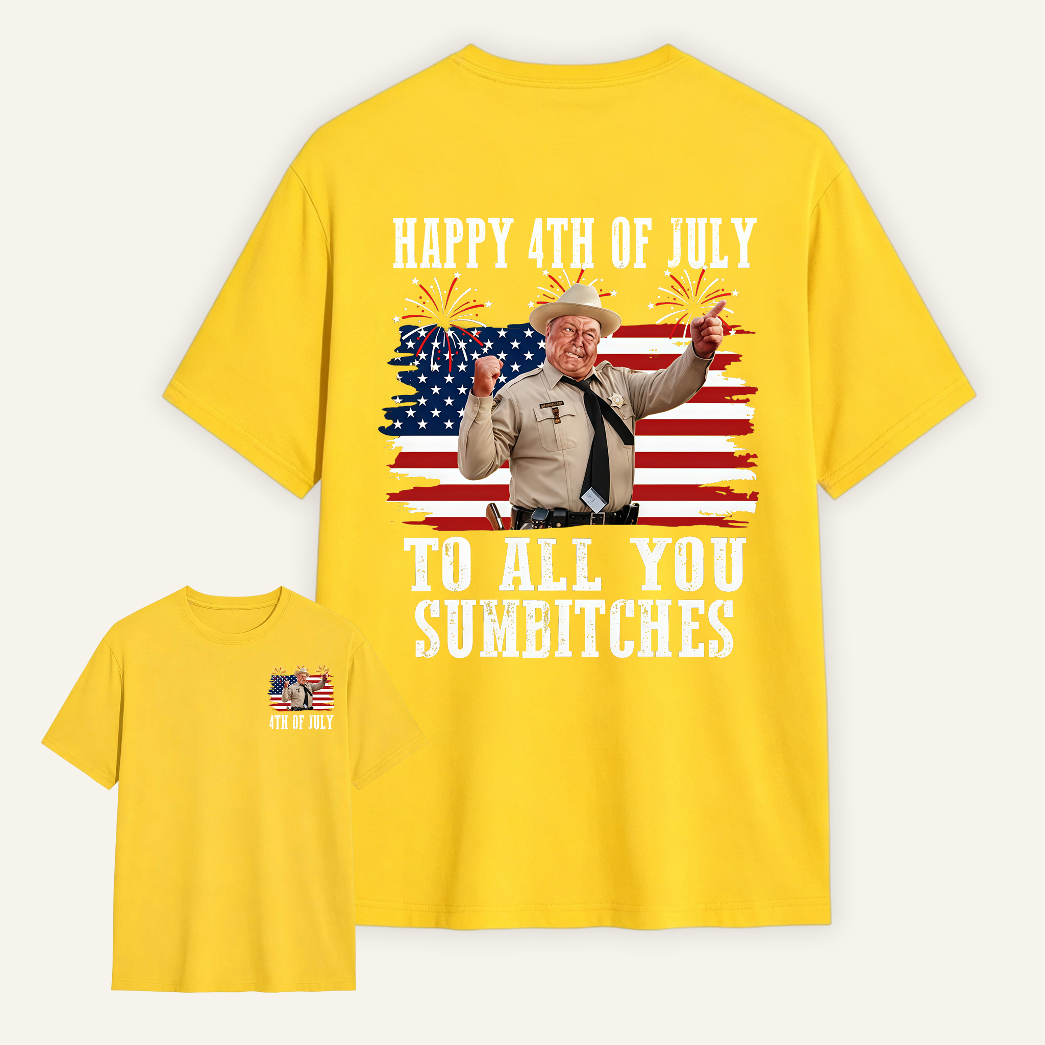 Smokey and the Bandit 4th of July Funny Sumbitches Independence Day T-Shirt