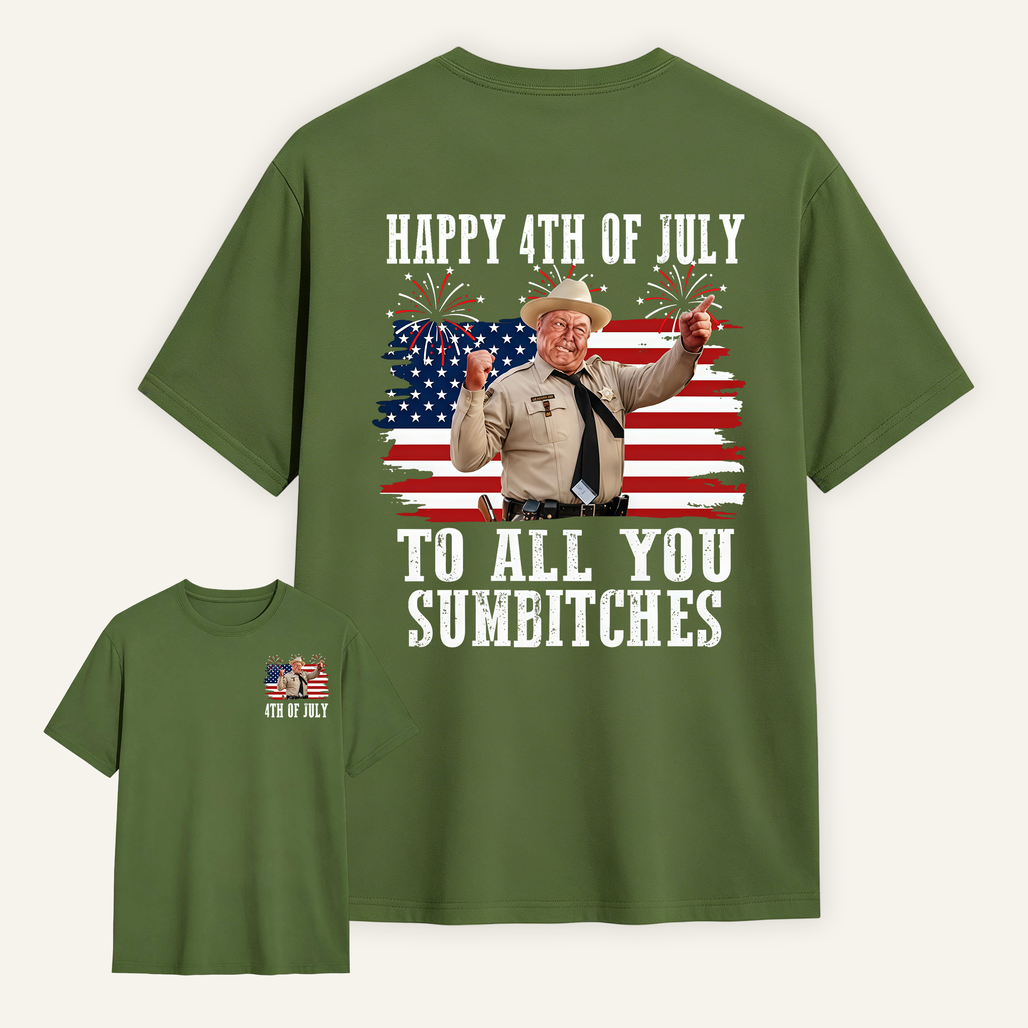 Smokey and the Bandit 4th of July Funny Sumbitches Independence Day T-Shirt