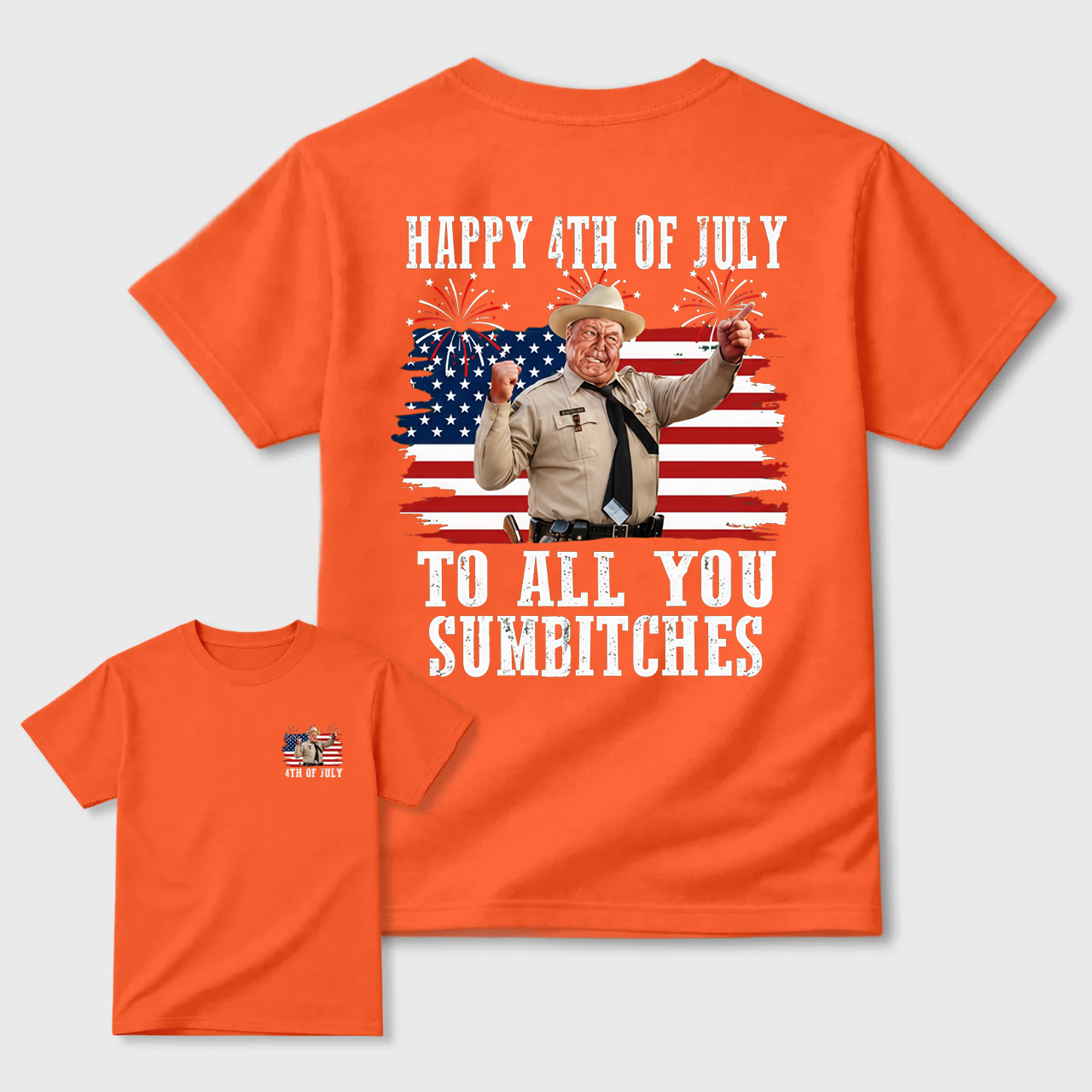 Smokey and the Bandit 4th of July Funny Sumbitches Independence Day T-Shirt