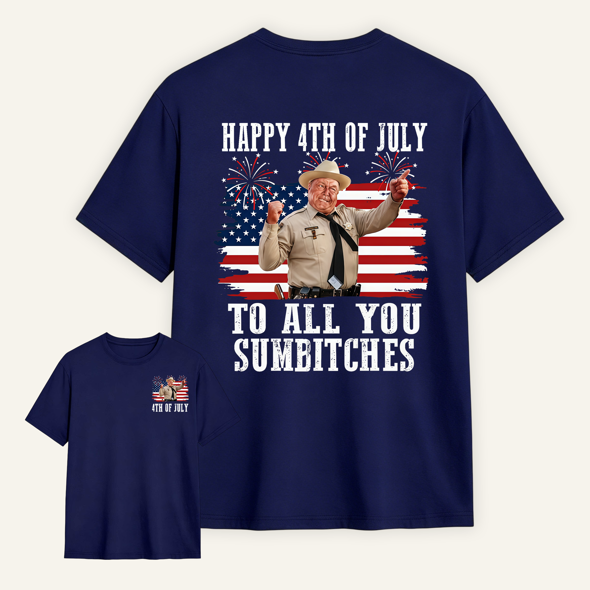 Smokey and the Bandit 4th of July Funny Sumbitches Independence Day T-Shirt