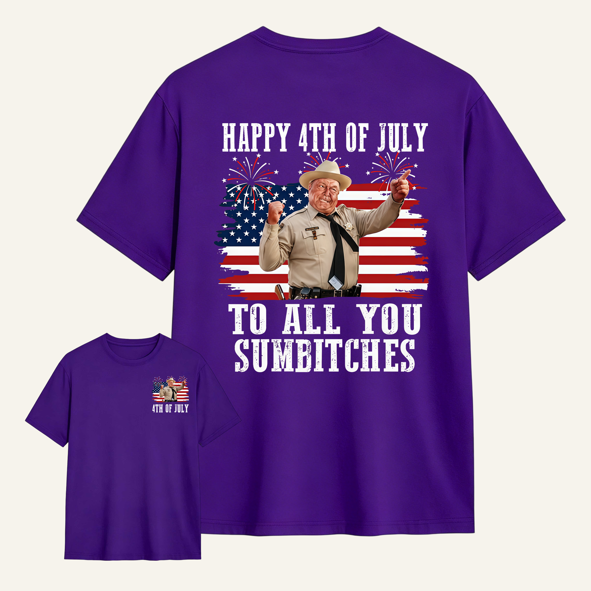 Smokey and the Bandit 4th of July Funny Sumbitches Independence Day T-Shirt