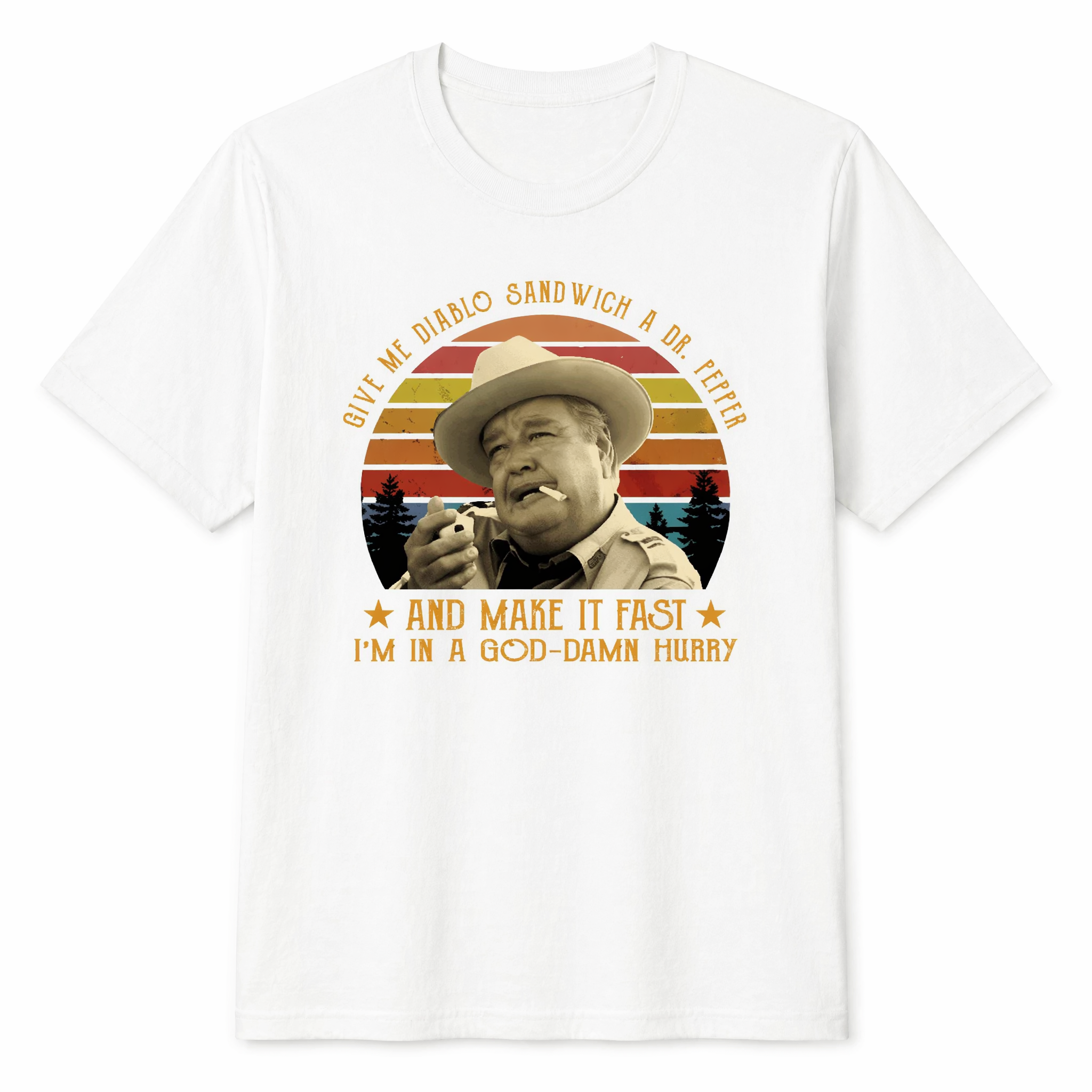 Give Me A Diablo Sandwich A Dr.Pepper and Make It Fast T-Shirt, Old Movie Shirt, Fashion Cotton, Full Size, Full Colors Streetwear Casual