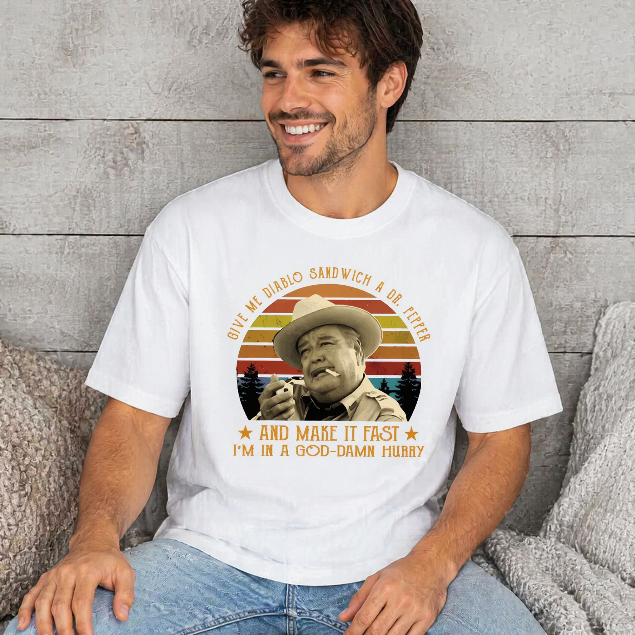 Give Me A Diablo Sandwich A Dr.Pepper and Make It Fast T-Shirt, Old Movie Shirt, Fashion Cotton, Full Size, Full Colors Streetwear Casual