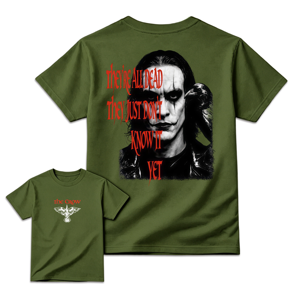 The Crow Shirt, “They’re All Dead” Vintage 90s Movie Tee, Eric Draven Graphic T-Shirt, Gothic Dark Aesthetic Streetwear 