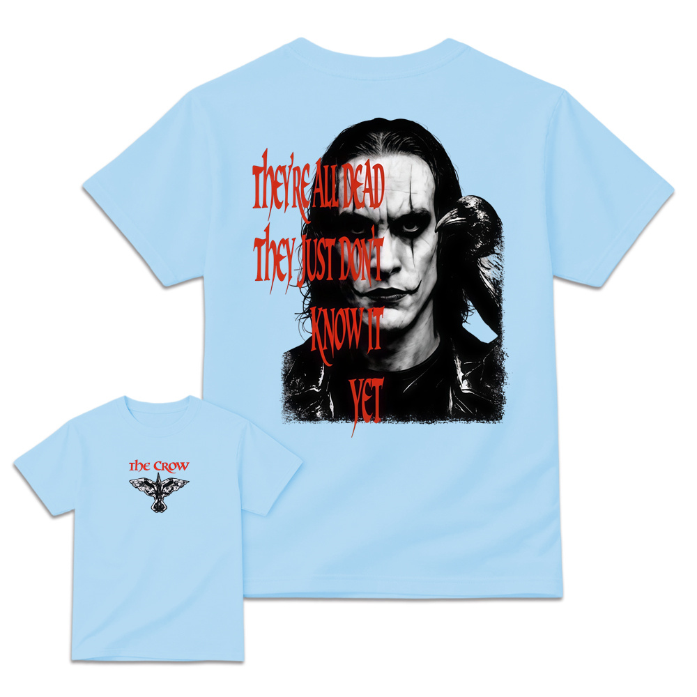The Crow Shirt, “They’re All Dead” Vintage 90s Movie Tee, Eric Draven Graphic T-Shirt, Gothic Dark Aesthetic Streetwear 