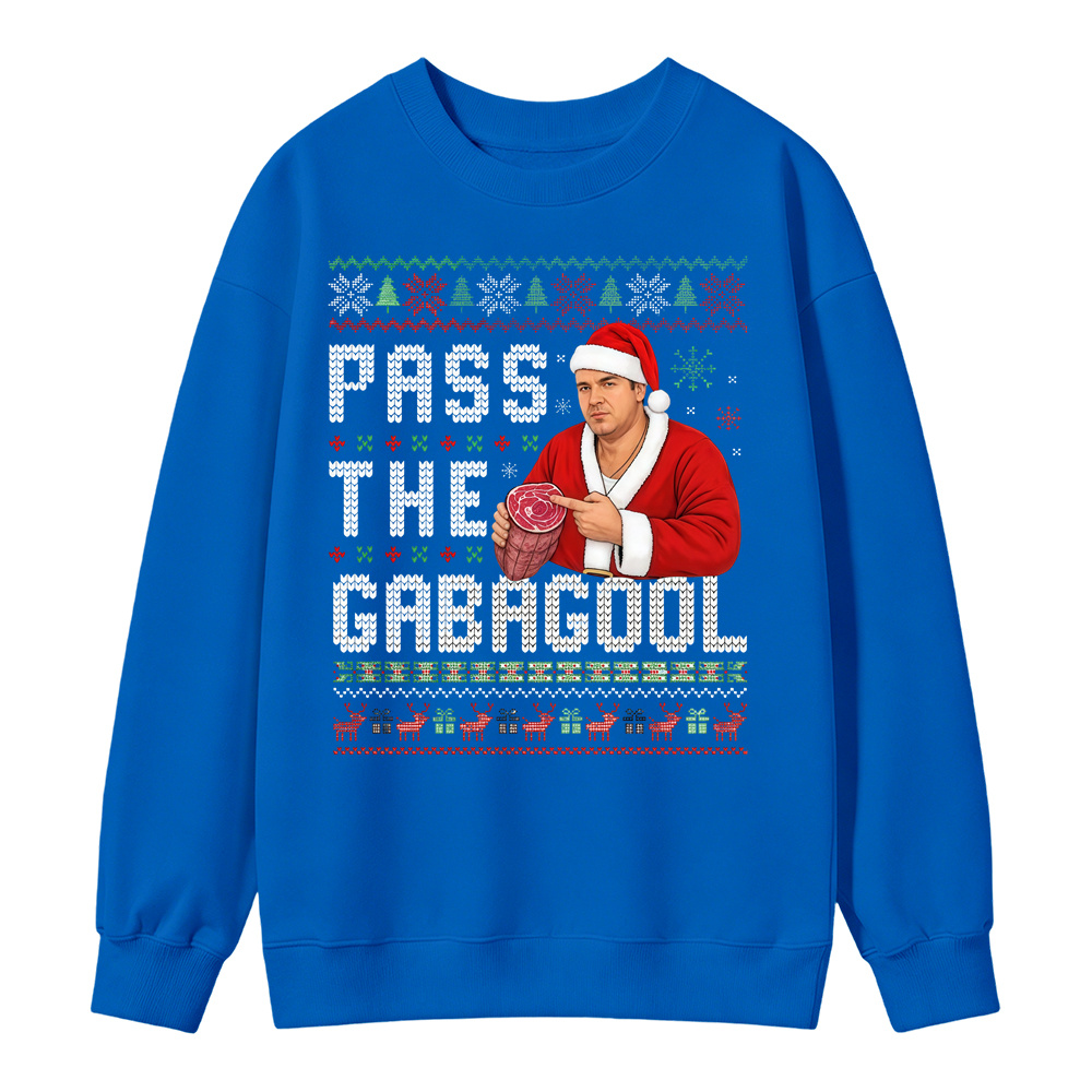 P4ss The G4b4g00l Christmas Sweatshirt, S0pr4n0s Inspired Ugly Xmas Sweater