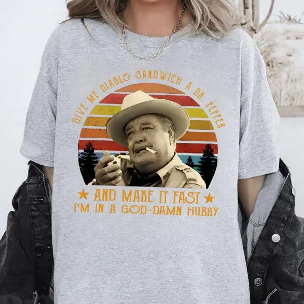 Give Me A Diablo Sandwich A Dr.Pepper and Make It Fast T-Shirt, Old Movie Shirt, Fashion Cotton, Full Size, Full Colors Streetwear Casual