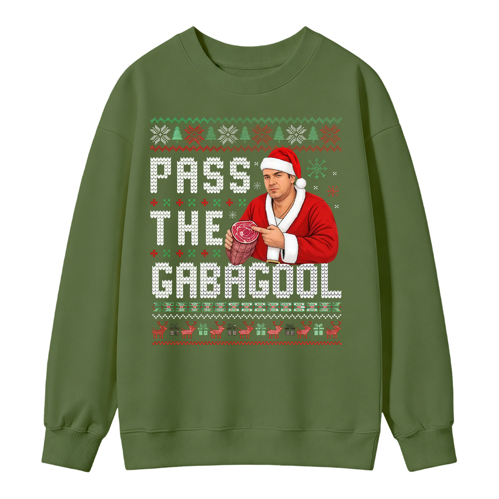 P4ss The G4b4g00l Christmas Sweatshirt, S0pr4n0s Inspired Ugly Xmas Sweater
