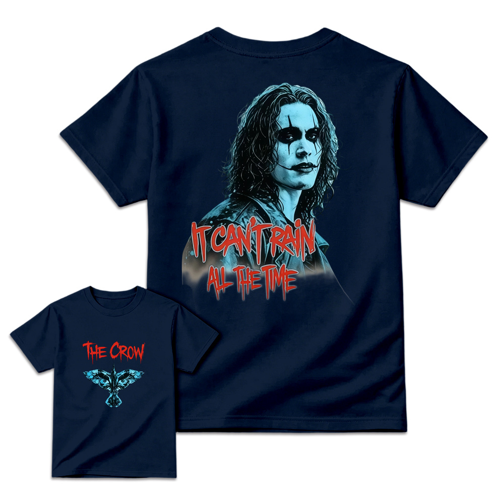 The Crow "It Can't Rain All The Time" Aesthetic Gothic Graphic T-Shirt