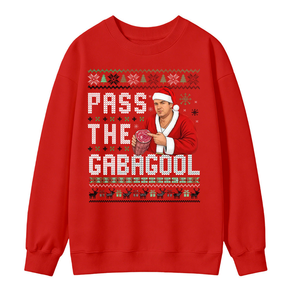 P4ss The G4b4g00l Christmas Sweatshirt, S0pr4n0s Inspired Ugly Xmas Sweater