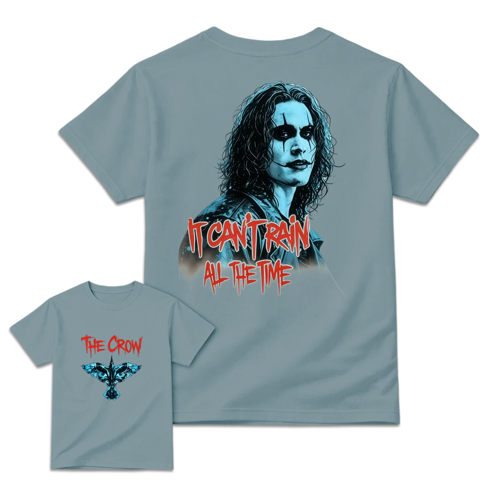 The Crow "It Can't Rain All The Time" Aesthetic Gothic Graphic T-Shirt